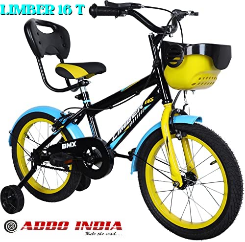 Addo India 16 Limber | Best Bicycles for Kids  | Blk. N/Ylw.