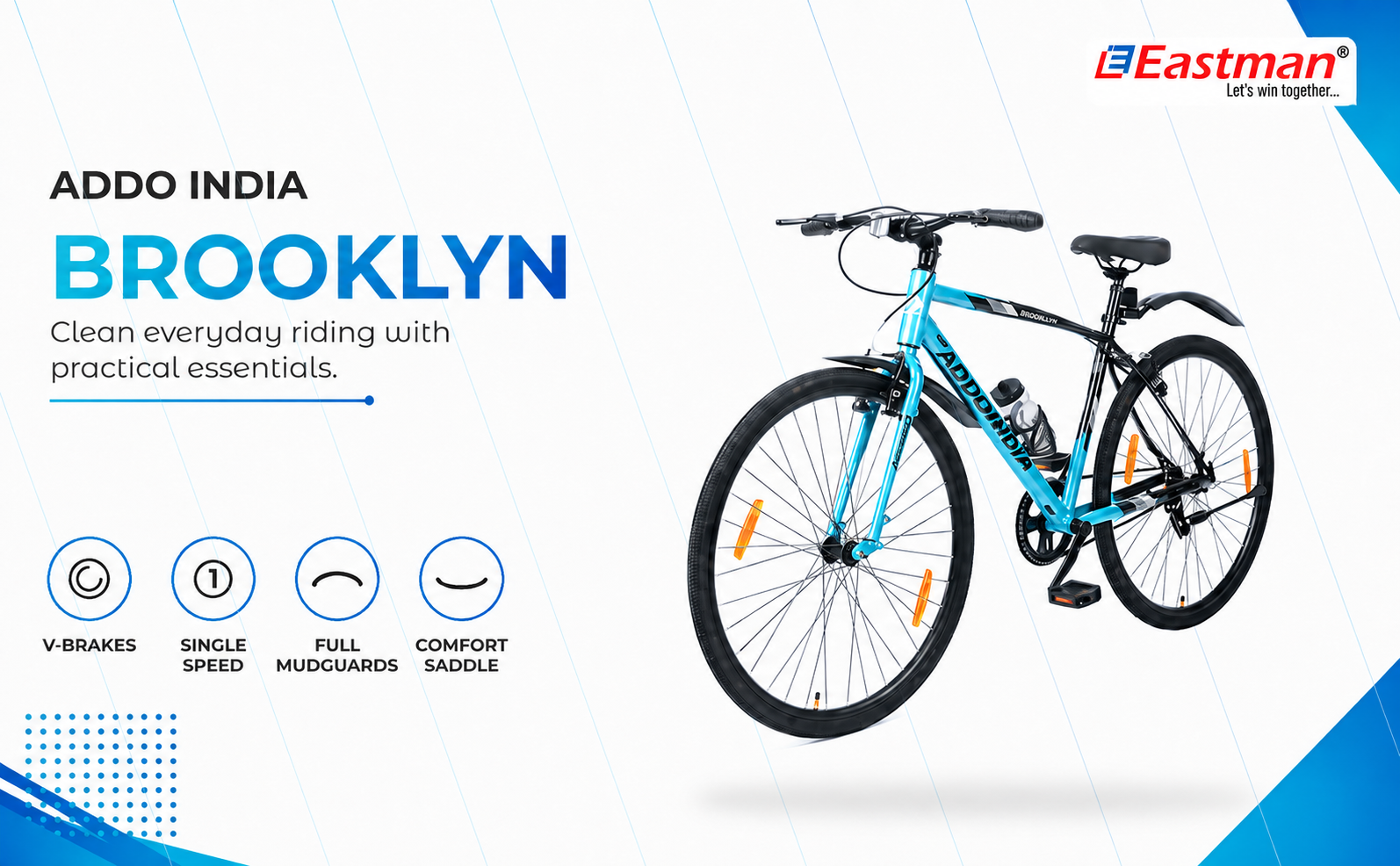 Addo India 29" Brooklyn Rigid V-Brake Black/7467 Dt
