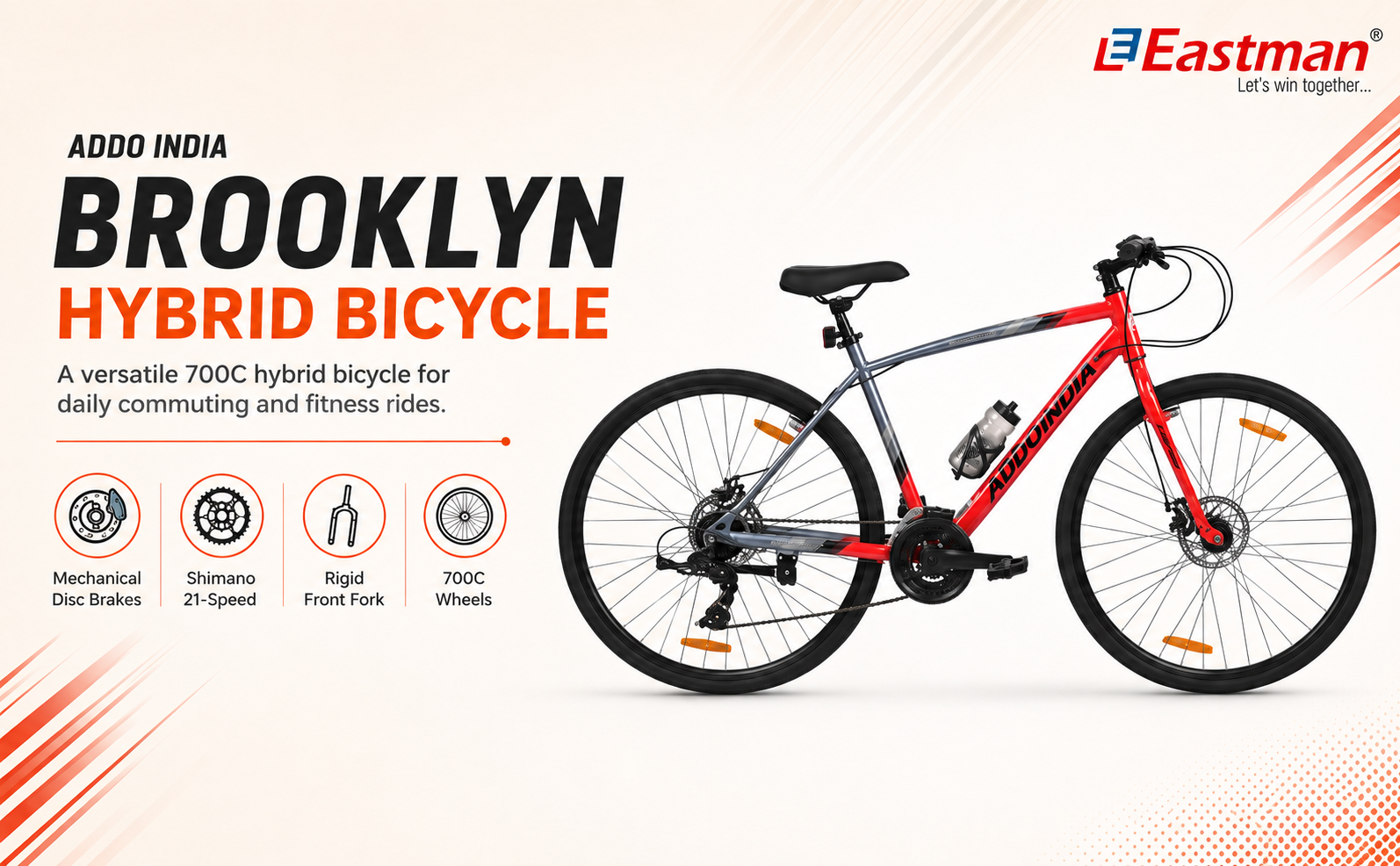 Addo India 29" Brooklyn M/Speed Grey/Red Dt