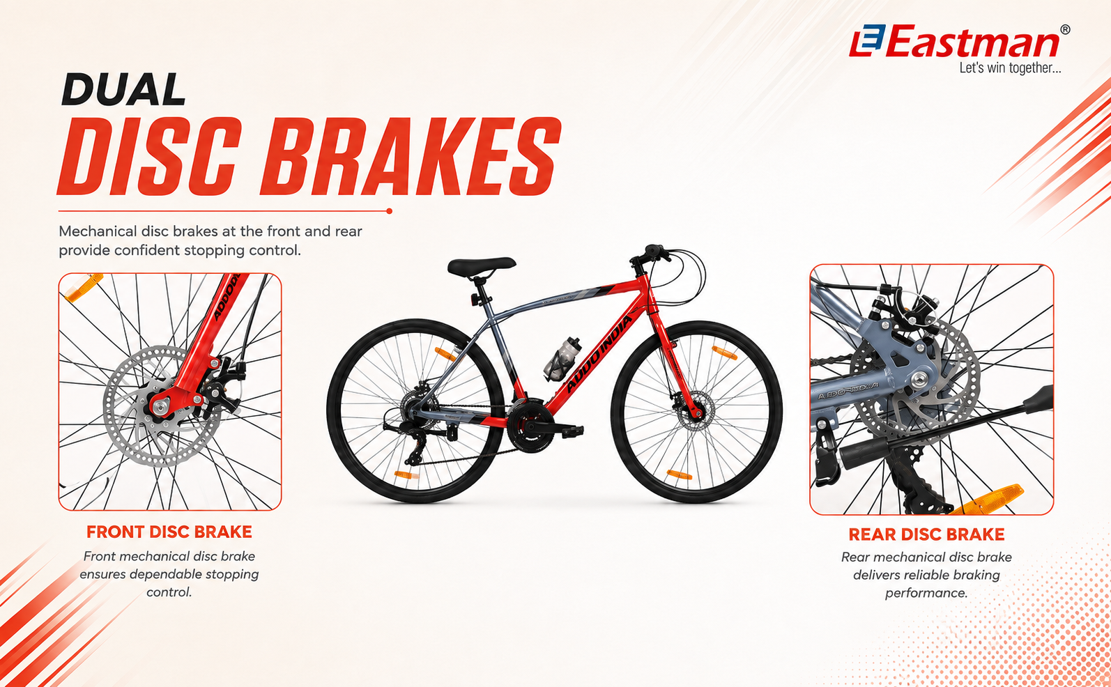 Addo India 29" Brooklyn M/Speed Grey/Red Dt
